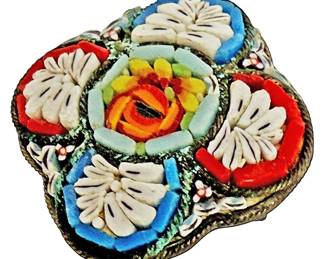 Vintage Micro Mosaic Brooch