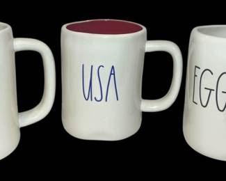 3 Rae Dunn Coffee Mugs