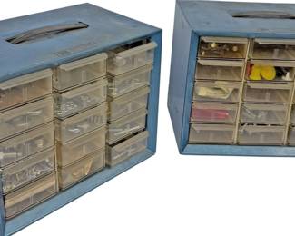 Two AkroMills Small Parts Cabinets