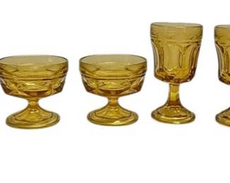 Vintage Anchor Hockings Amber Glassware