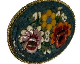 Vintage Micro Mosaic Brooch Pin