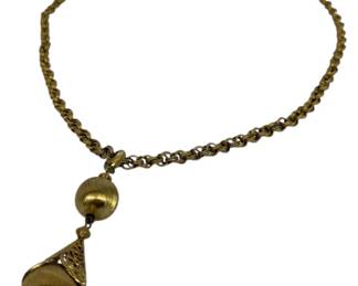 Monet Gold Pendant Necklace