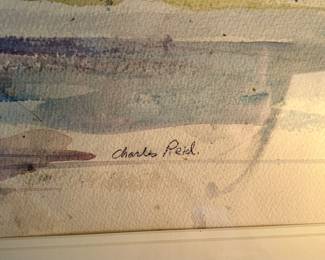 Original signed Charles Reid watercolor painting 
