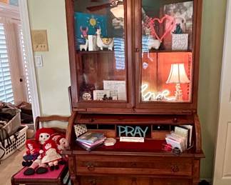 This lovely antique secretary cabinet 