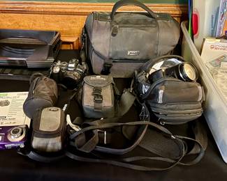 Nikon and Cannon cameras and accessories 