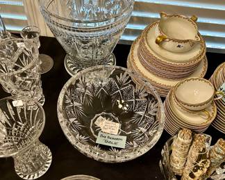 Waterford Millennium Crystal Ice Bucket & Waterford Normandy Crystal Bowl - w/boxes 