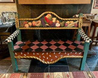 I love this very unique handpainted bench 