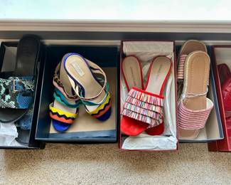 Tory Burch, Michael Kors, & many other designer shoe brands lightly worn 