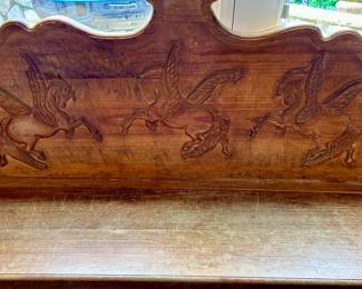 Pegasus wooden bench 