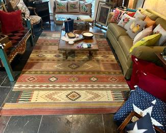 Gorgeous original southwestern wool area rug 
