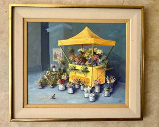 Sweet painting of a flower stand 