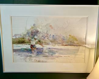 Original signed Charles Reid Watercolor painting
