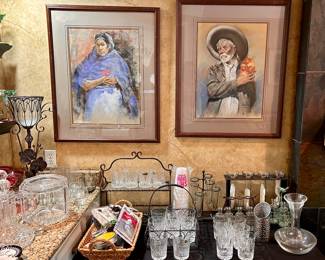More barware including crystal decanters, Waterford crystal stems & tumbler glasses 