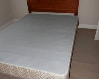 What you see is what you get.....Queen size steel adjustable size frame on large rollers.....queen size mattress foundation (box spring) and nice basic queen size headboard