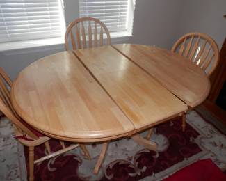 Table shown with leaf...almost 5 feet (57 inches)