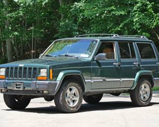 2000 JEEP CHEROKEE SPORT 4x4 / LEATHER / SINGLE OWNER / 75k ORIGINAL MILES | 74,675 original miles, one owner, clean carfax!
VIN: 1J4FF48S8YL231397. Purchased new from Biltmore Motors in Rye, NY c. 2000 - always garaged in an important Scarsdale, NY home.
All service records from 25 years of ownership. Forest Green Pearl paint and Camel brown leather interior.
Original window sticker describes Sport Value Group optional equipment:
Air Conditioning
Power Windows, Locks, Mirrors
Keyless Entry
Leather wrapped wheel
plus anti lock brakes, automatic transmission, factory tinted rear windows, fog lamps, cruise (speed) control, full size spare, 15 in. aluminum rims, only aftermarket add is a cd-changer under the rear seat.