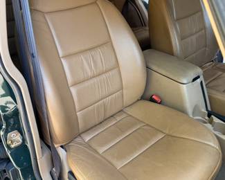 2000 JEEP CHEROKEE SPORT 4x4 / LEATHER / SINGLE OWNER / 75k ORIGINAL MILES | 74,675 original miles, one owner, clean carfax!
VIN: 1J4FF48S8YL231397. Purchased new from Biltmore Motors in Rye, NY c. 2000 - always garaged in an important Scarsdale, NY home.
All service records from 25 years of ownership. Forest Green Pearl paint and Camel brown leather interior.
Original window sticker describes Sport Value Group optional equipment:
Air Conditioning
Power Windows, Locks, Mirrors
Keyless Entry
Leather wrapped wheel
plus anti lock brakes, automatic transmission, factory tinted rear windows, fog lamps, cruise (speed) control, full size spare, 15 in. aluminum rims, only aftermarket add is a cd-changer under the rear seat.