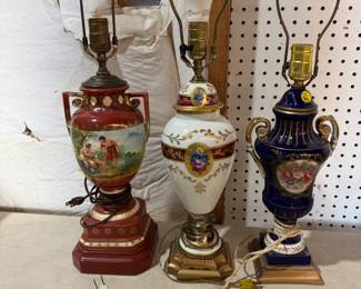 vintage lighting, Staffordshire, Limoges, brass, Chandeliers