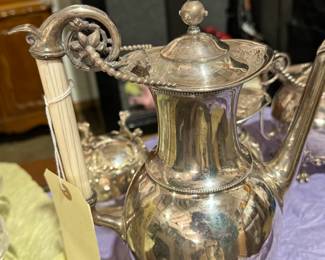 rare to market mid 1850's - 1860's Gorham Coin Silver (5) piece coffee service