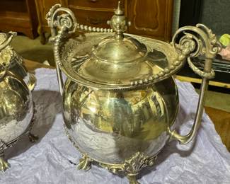 rare to market mid 1850's - 1860's Gorham Coin Silver (5) piece coffee service