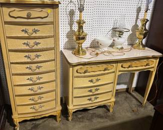 70's French Provincial lingerie and desk