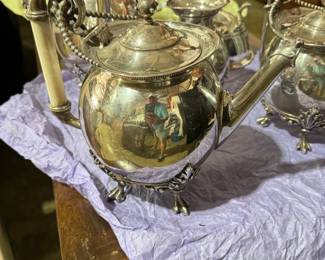 rare to market mid 1850's - 1860's Gorham Coin Silver (5) piece coffee service