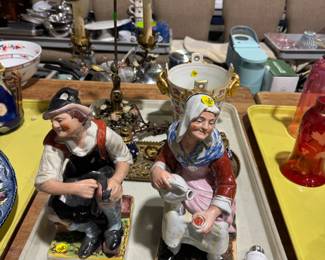 Gucci, Salvatore Ferragamo, Stuart Weitzman and others, Coach, Fitz & Floyd, Hakata Urasaki dolls, several Majolica pieces, Staffordshire