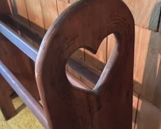 Vintage Wooden Blanket Holder 
