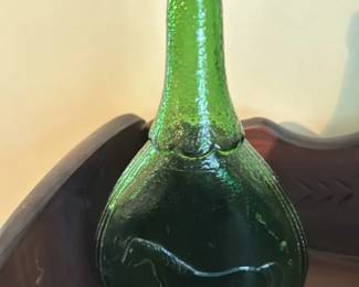 Antique Green Glass Bottle 