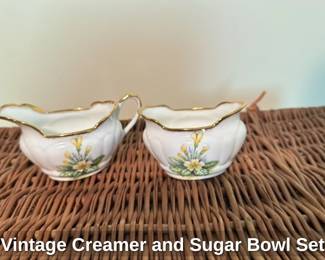 Vintage Creamer and Sugar Bowl Set 