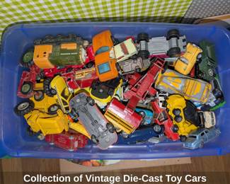 Collection of Vintage Die-Cast Toy Cars 