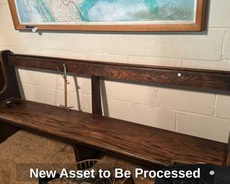 vintage wooden bench 