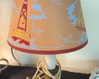 Vintage Nautical Themed Lampshade 