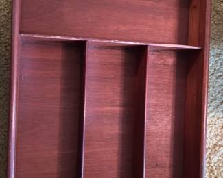 Vintage Wooden Cutlery Drawer Organizer 