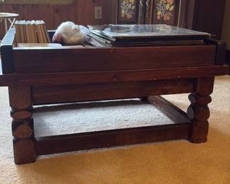 Vintage Wooden Easel with Storage