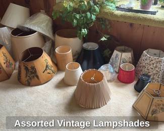 Assorted Vintage Lampshades 