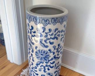 Blue and White Porcelain Umbrella Stand 