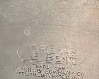 Manning Bowman & Co. "Means Best" Silver Plated Tray 