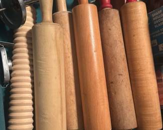 Collection of Vintage Wooden Rolling Pins