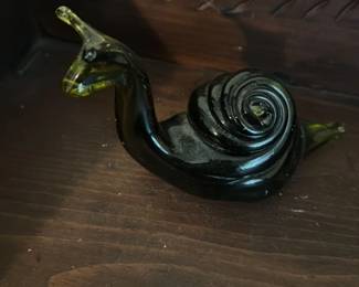 Glass Snail Figurine