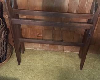 Vintage wooden Blanket holder 