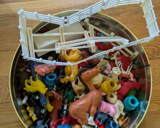 Assorted Plastic Farm Animals and Figures 