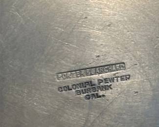 Colonial Pewter Bowl by Porter Blanchard 