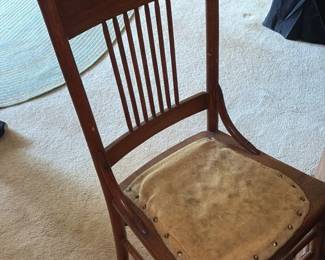 Antique Oak Desk and Chair Set