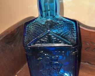 Cobalt Blue "The American Eagle" Flask 