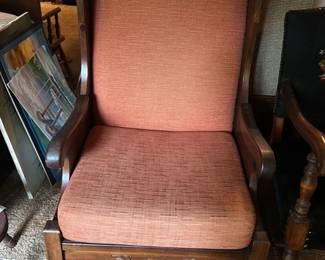 vintage upholstered armchair 