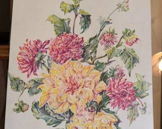 Dahlias Painting 