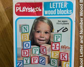 Playskool Letter and Number Wood Blocks 