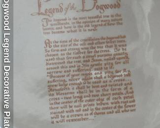 Dogwood Legend Decorative Plates 