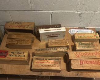 Collection of Vintage Wooden Crates 